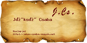 Jáksó Csaba névjegykártya