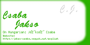 csaba jakso business card